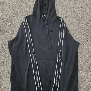 Abercrombie & Fitch Black Hoodie with Logo Straps